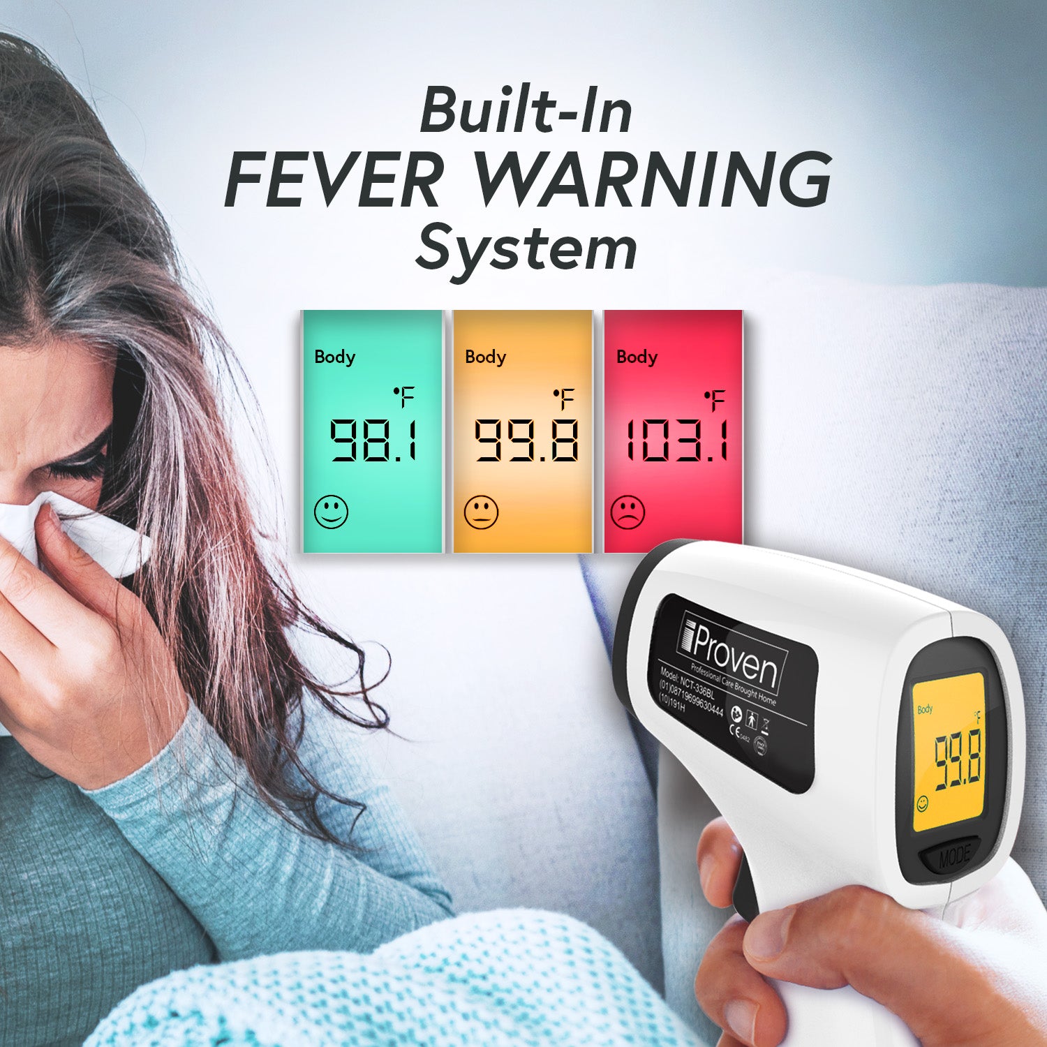 Iproven No Touch Infrared Thermometer For Adults Nct 336 3643