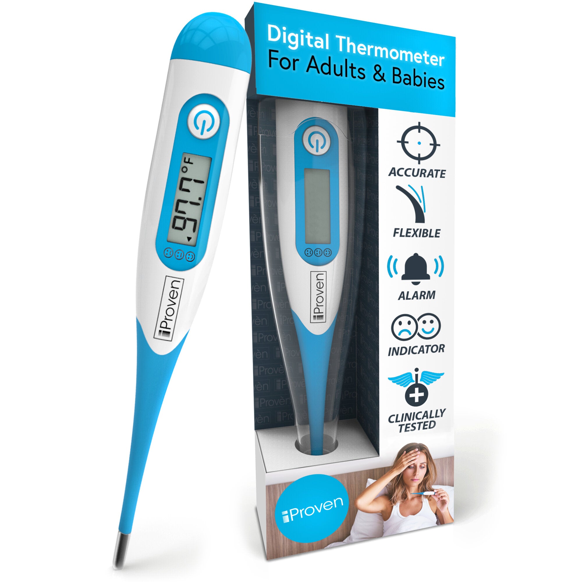Digital Fever Thermometer for Adults and Kids, Professional Fast Reading  Waterproof Digital Oral Thermometer 