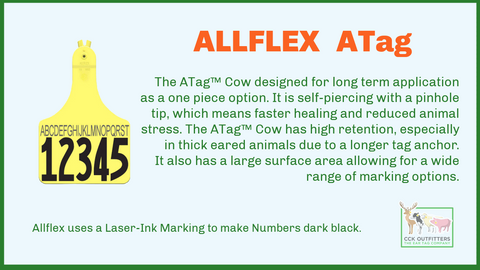 CCK sells Allflex ATag 1 piece ear tags