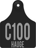 cck custom allflex vineyard row tag in black