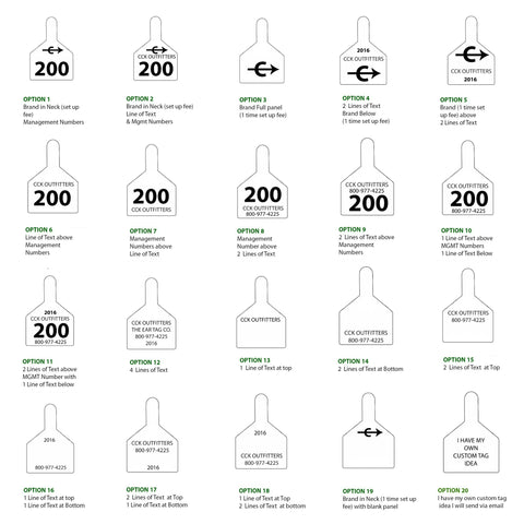 cck sells custom ytex ytag feedlot tags