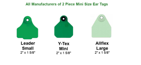 All Manufacturers of 2 Piece Mini Size Ear Tags