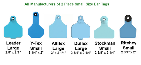 All Manufacturers of 2 Piece Small Size Ear Tags