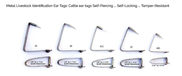 CCK Outfitters sells metal ear tags by National Band & Tag.