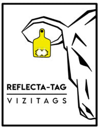 CCK sells reflecta-tag by Vizitags a 2pc reflective ear tag for livestock