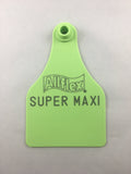 Allflex Super Maxi Custom Tag with Line of Text and Large Number & Button