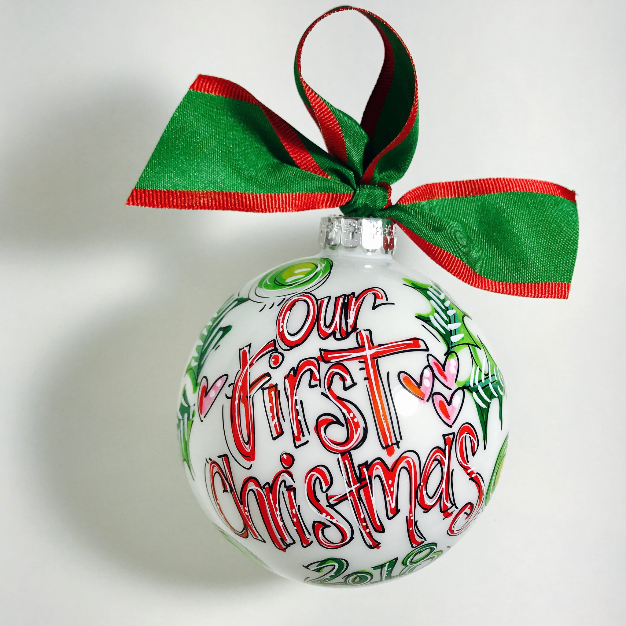 first wedding anniversary christmas ornament