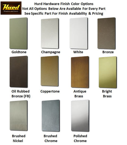 Hurd Window and Door Hardware Finishes