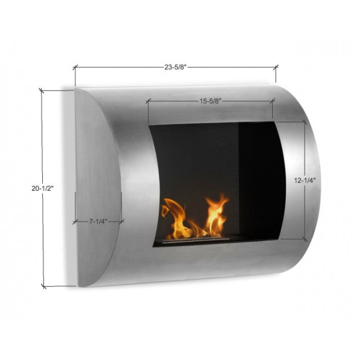 Luna Wall Mount Ventless Ethanol Fireplace Ventless Fireplace Pros