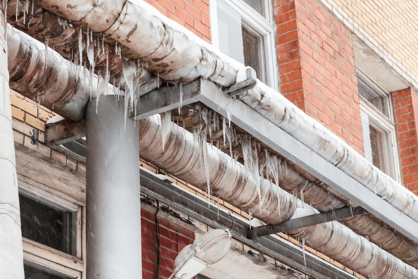 Use warm water on frozen pipes