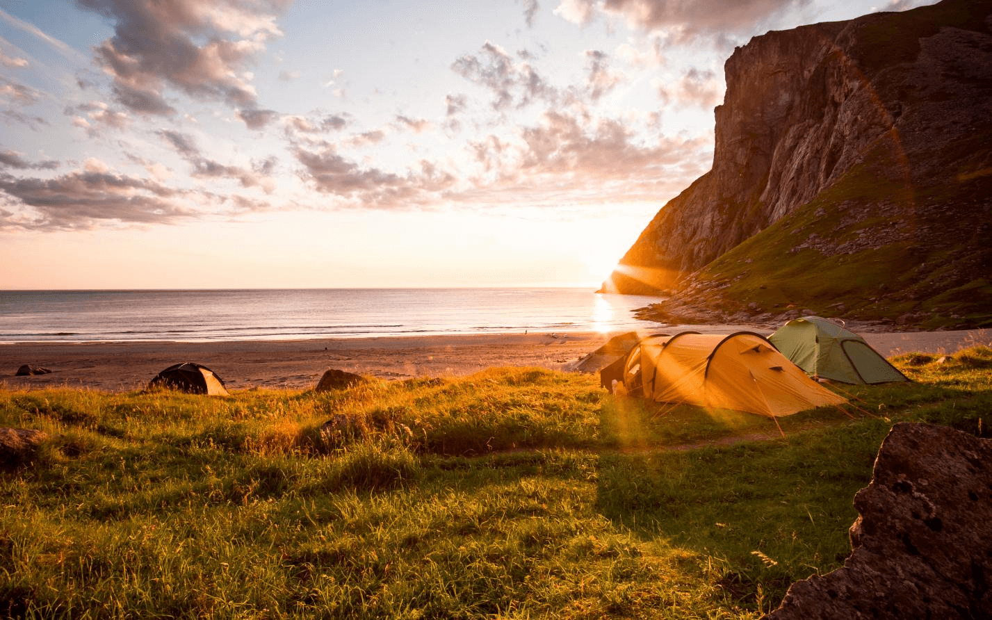 beach camping advantures