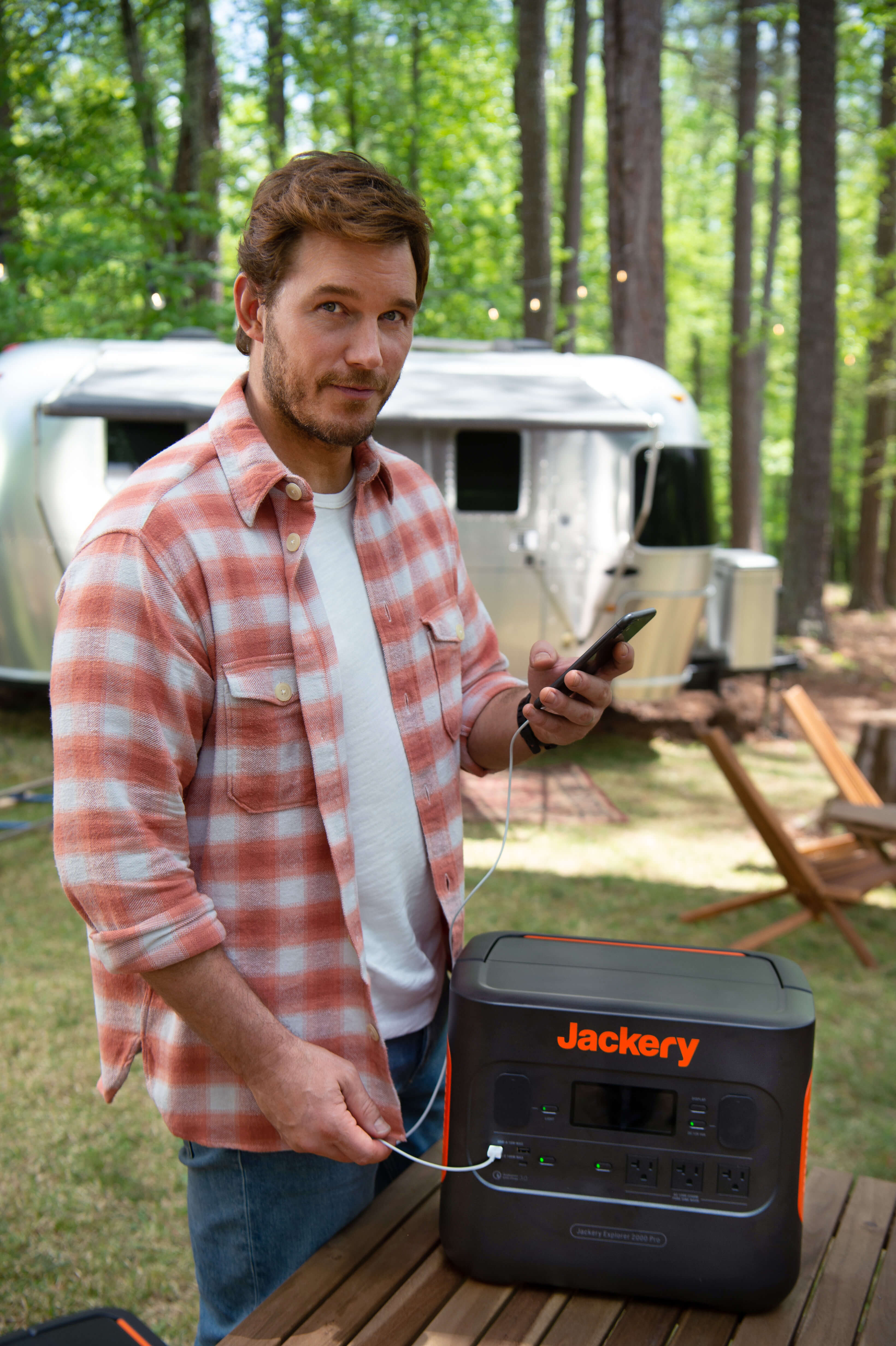 Chris Pratt with Jackery Solar Generator