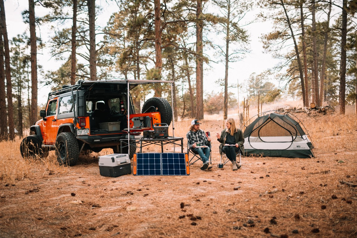 Jackery foldable solar panel for camping