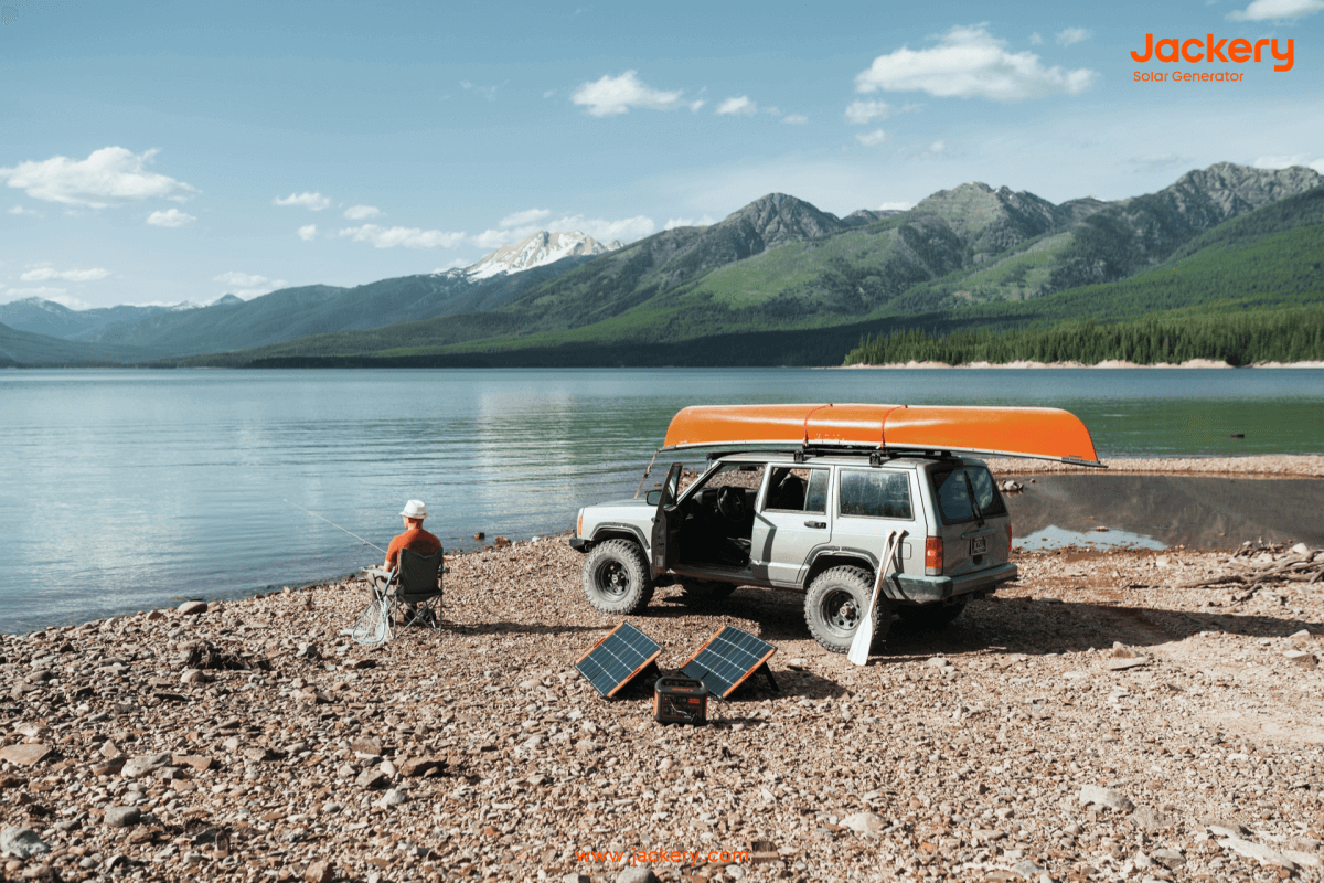 Jackery solar charger for fishing