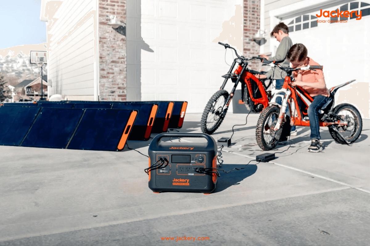Jackery solar generator for motorcycles