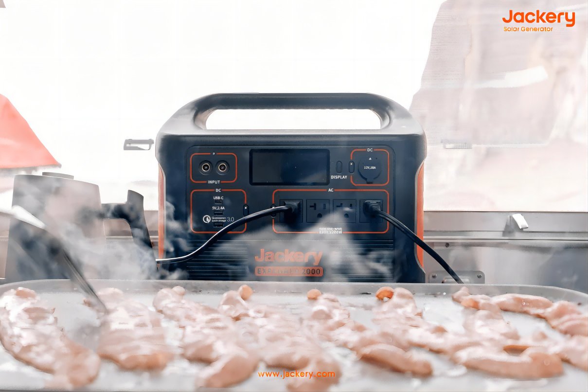 Cooking with a jackery 500 power station 