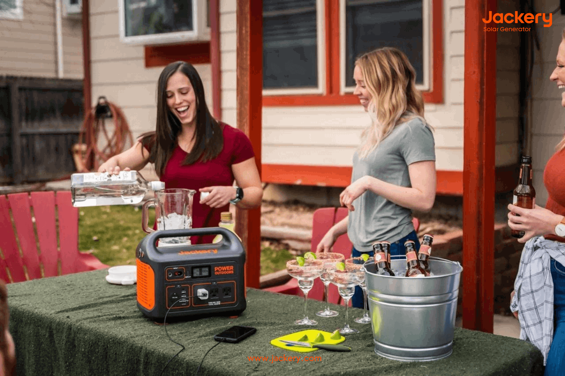 Jackery solar generator for tailgate party