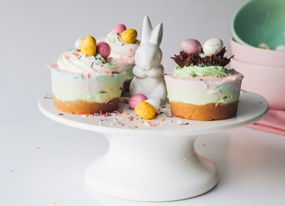bunny cake stand as easter gifts