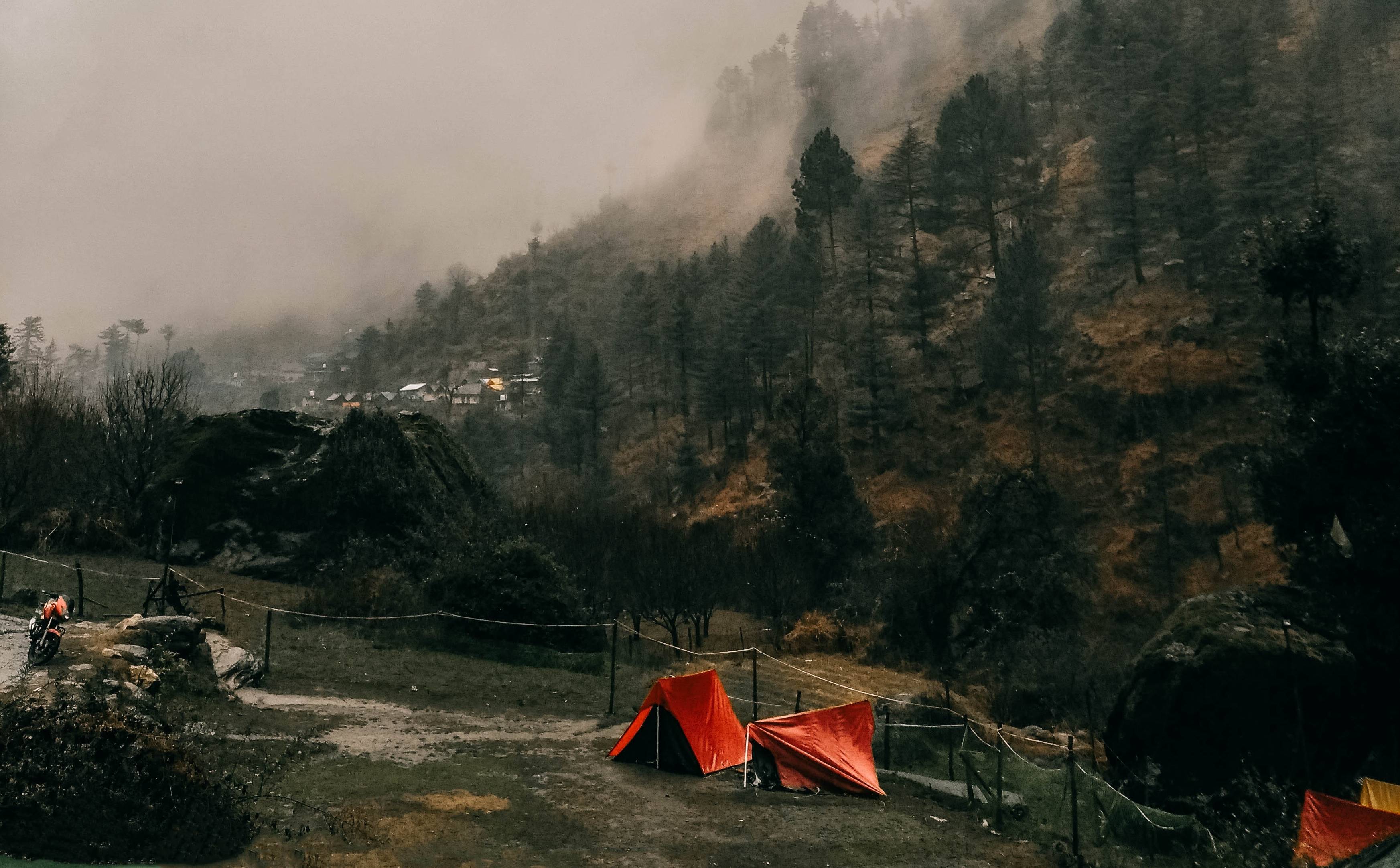 camping with rain