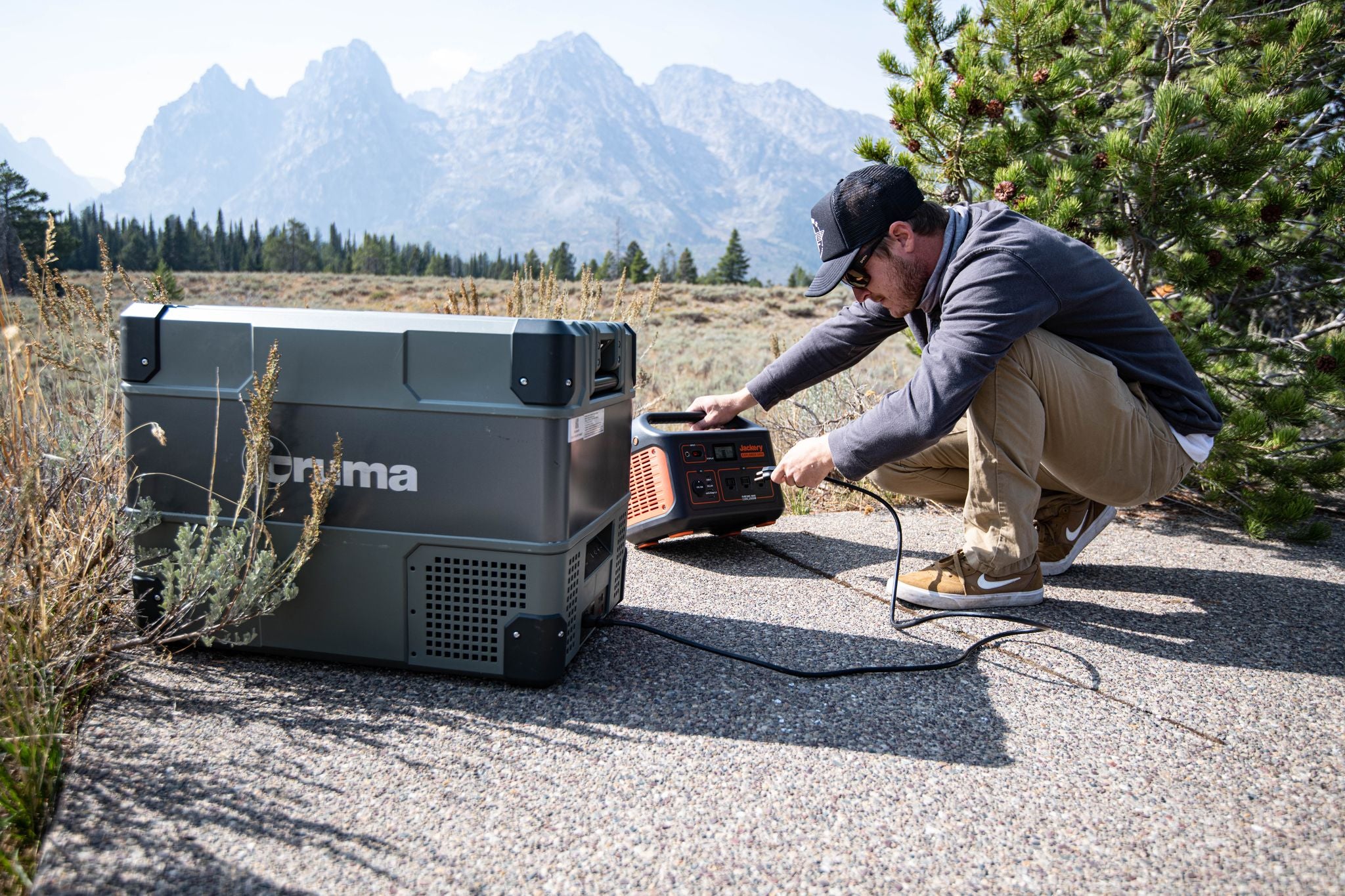 camping with rain-portable power station