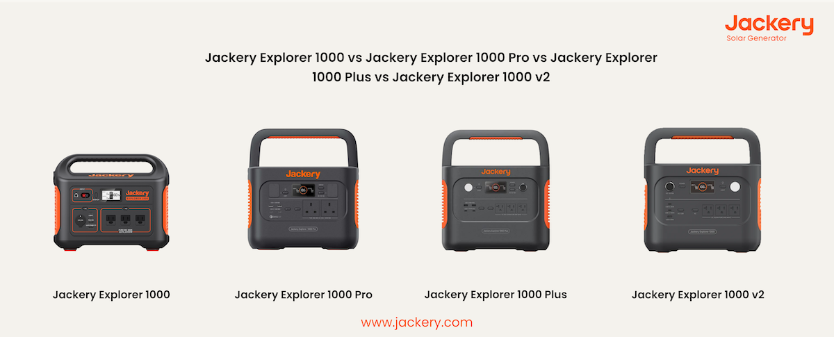 comparing jackery explorer 1000 vs explorer 1000 pro vs explorer 1000 plus vs explorer 1000 v2