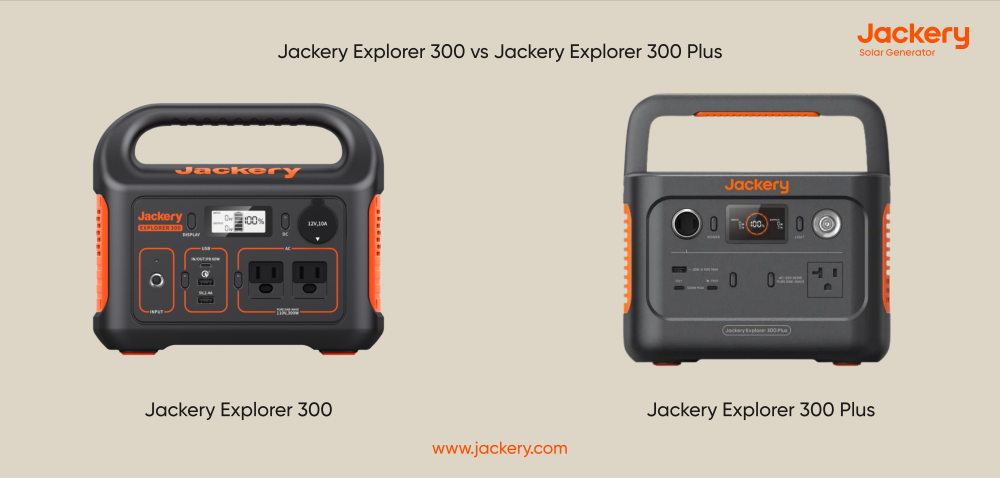 comparing jackery explorer 300 and jackery explorer 300 plus