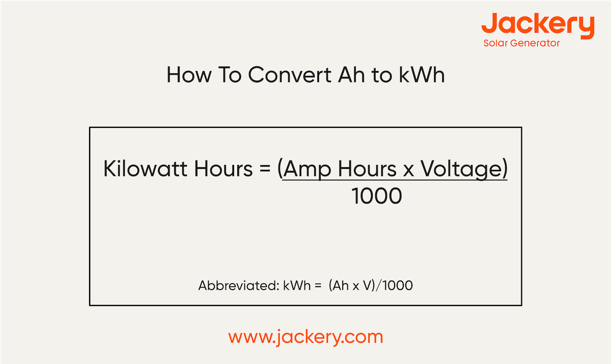 how to convert ah to kwh