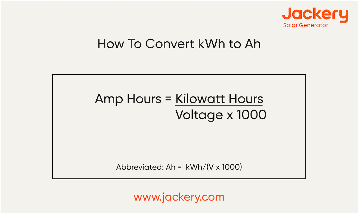 how to convert kwh to ah