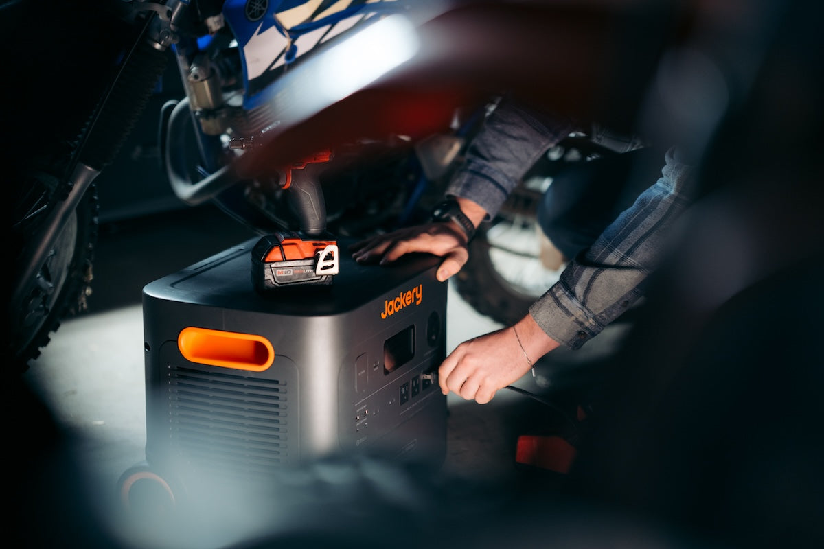 jackery explorer 3000 pro portable power station for how to charge motorcycle battery
