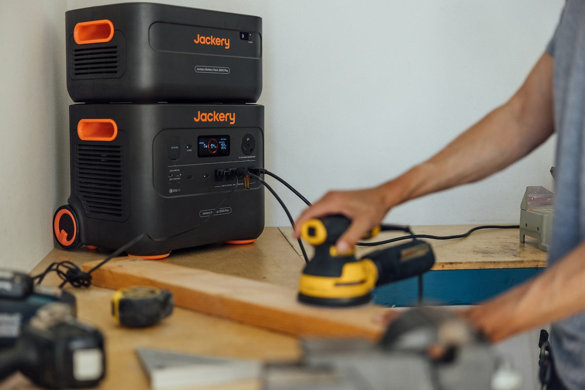 jackery solar generator 2000 plus for garage equipment