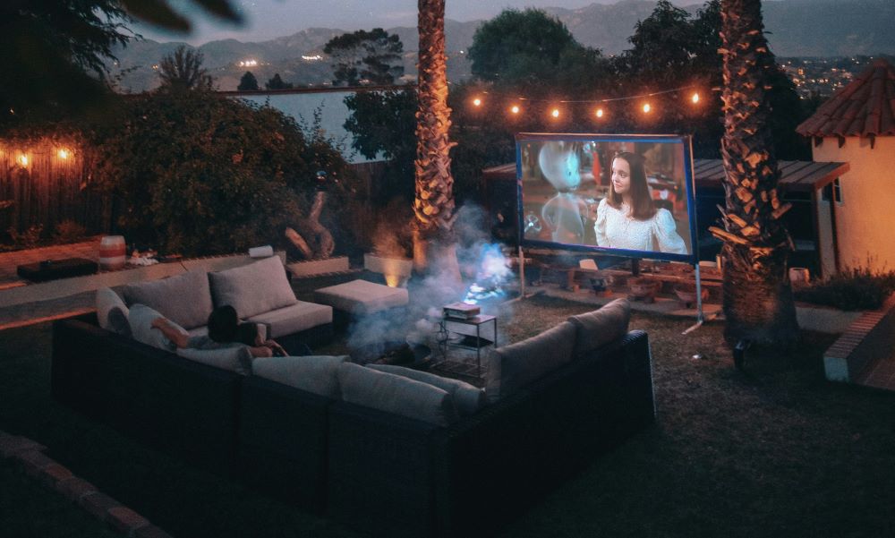 outdoor movie night as easter games