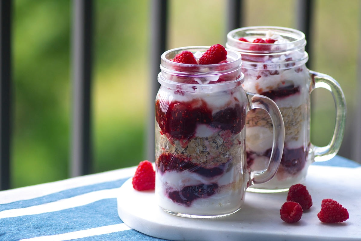 overnight oats camping breakfast idea