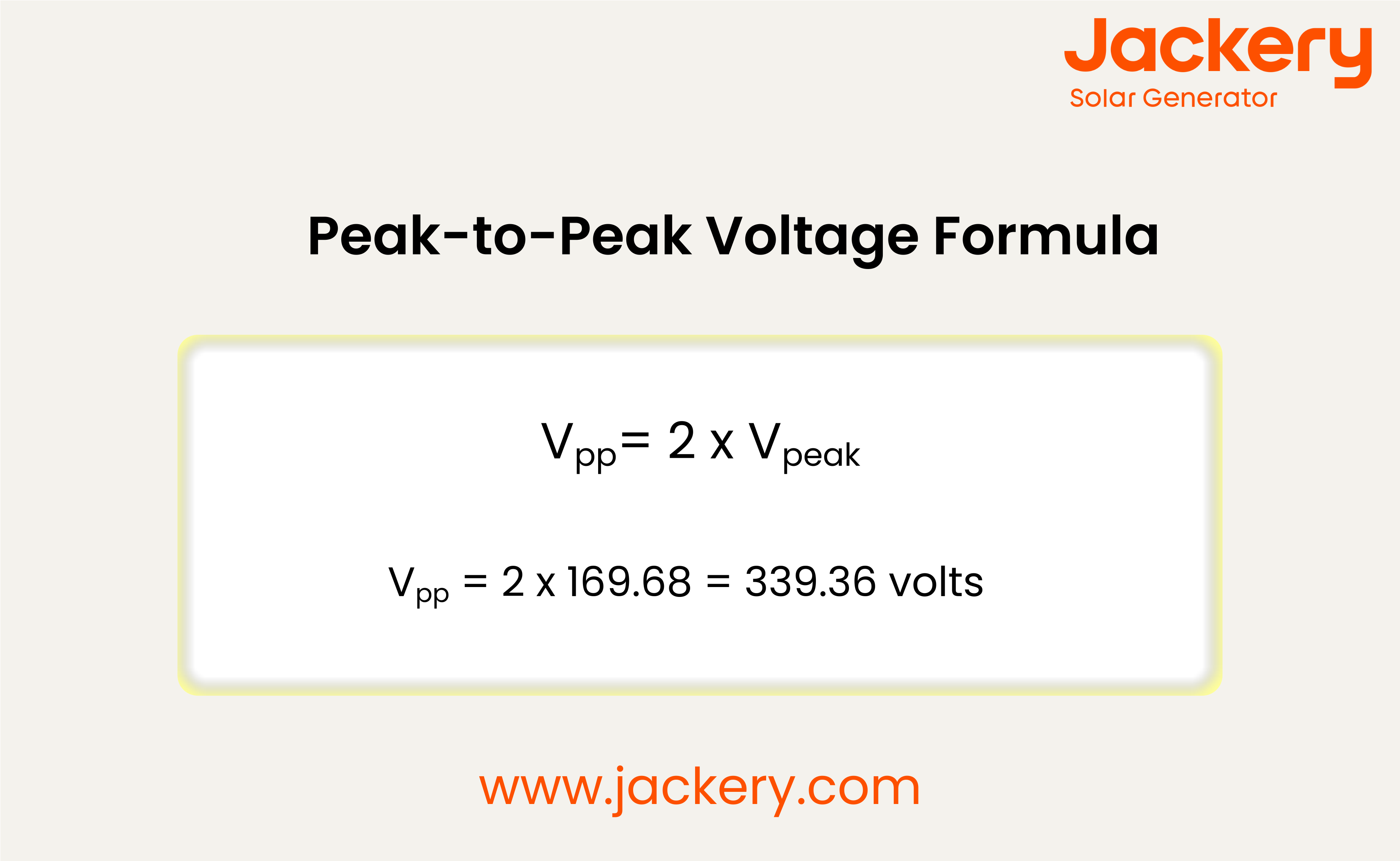 peak to peak voltage formula