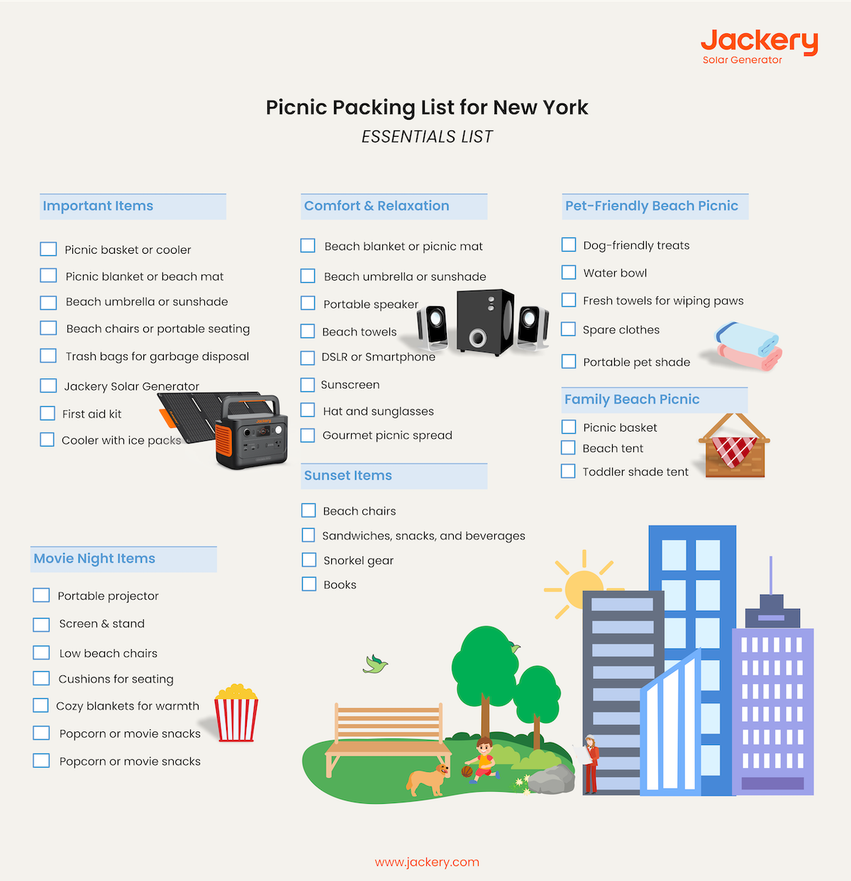 picnic packing list