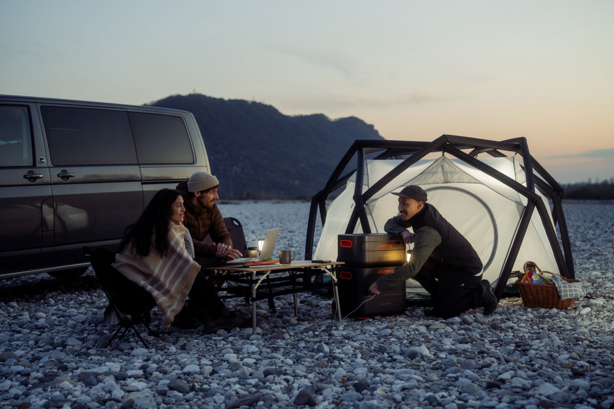 Solargenerator für Herbstcamping