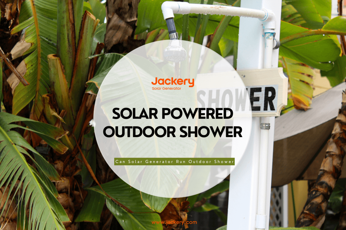 solar powered outdoor shower