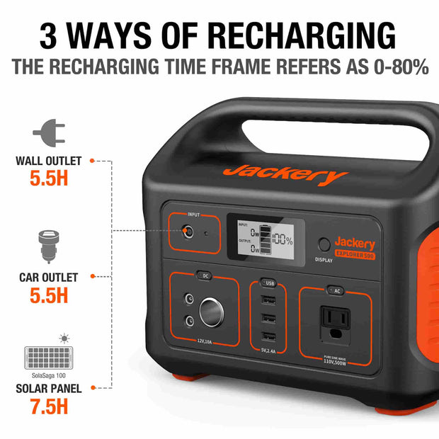 Jackery Explorer 500W Portable Power Station