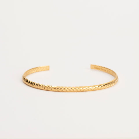 Woven cuff, gold