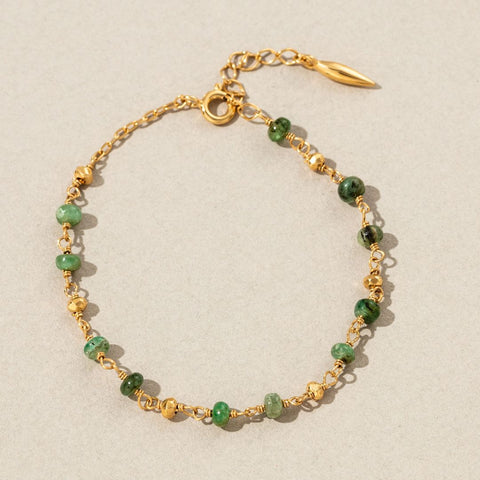 Mercy bracelet, Emerald, Gold