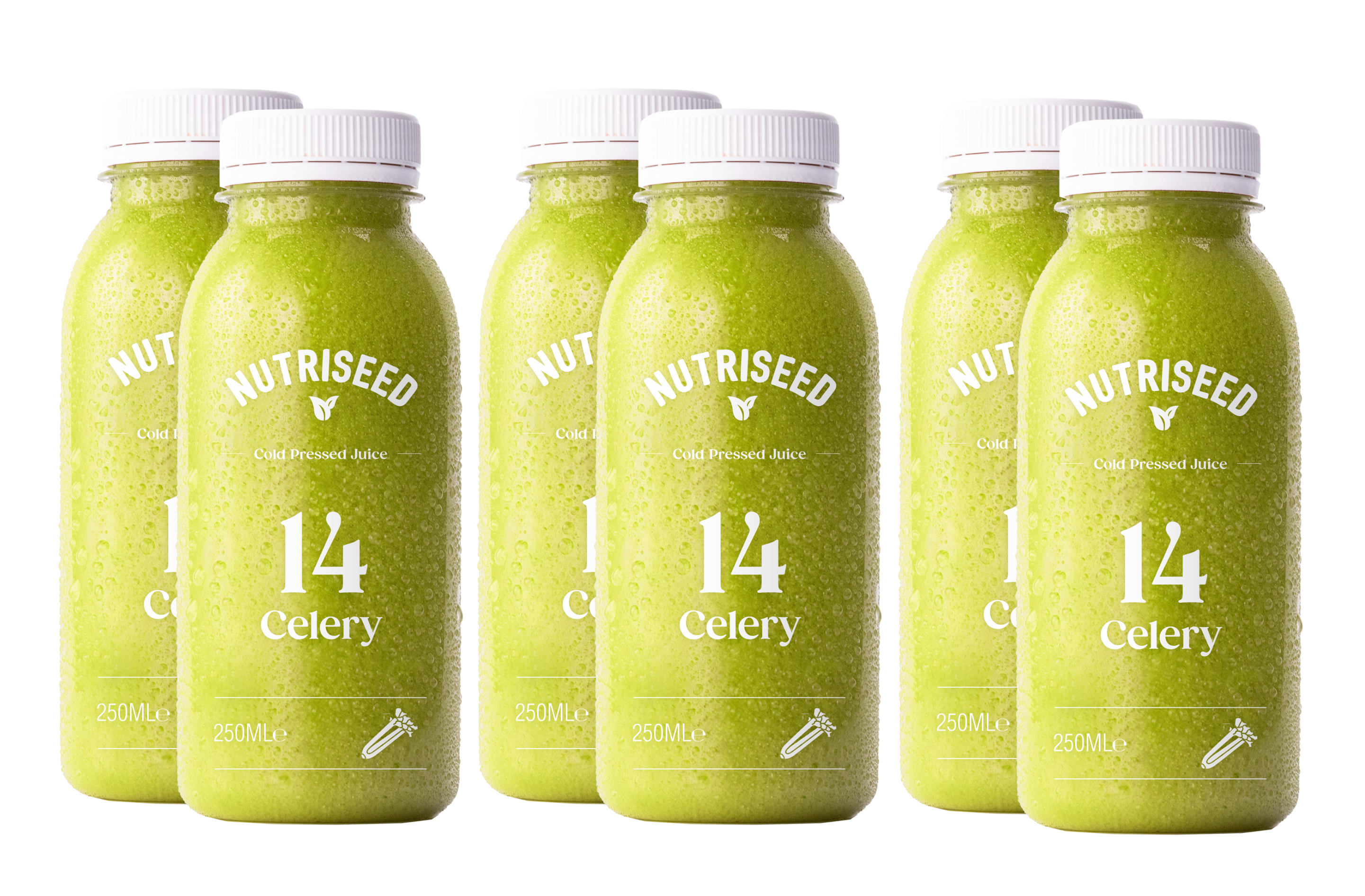 An image of Celery Juice Cleanse 24 Pack 250ml, Perfectly Cold Pressed, Gluten-free, Made Fr...