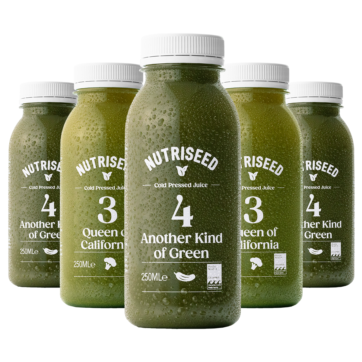 An image of All Green Juice Cleanse 3 Day Cold Pressed Detox Diet Drinks - 15 Juices 3 Day A...