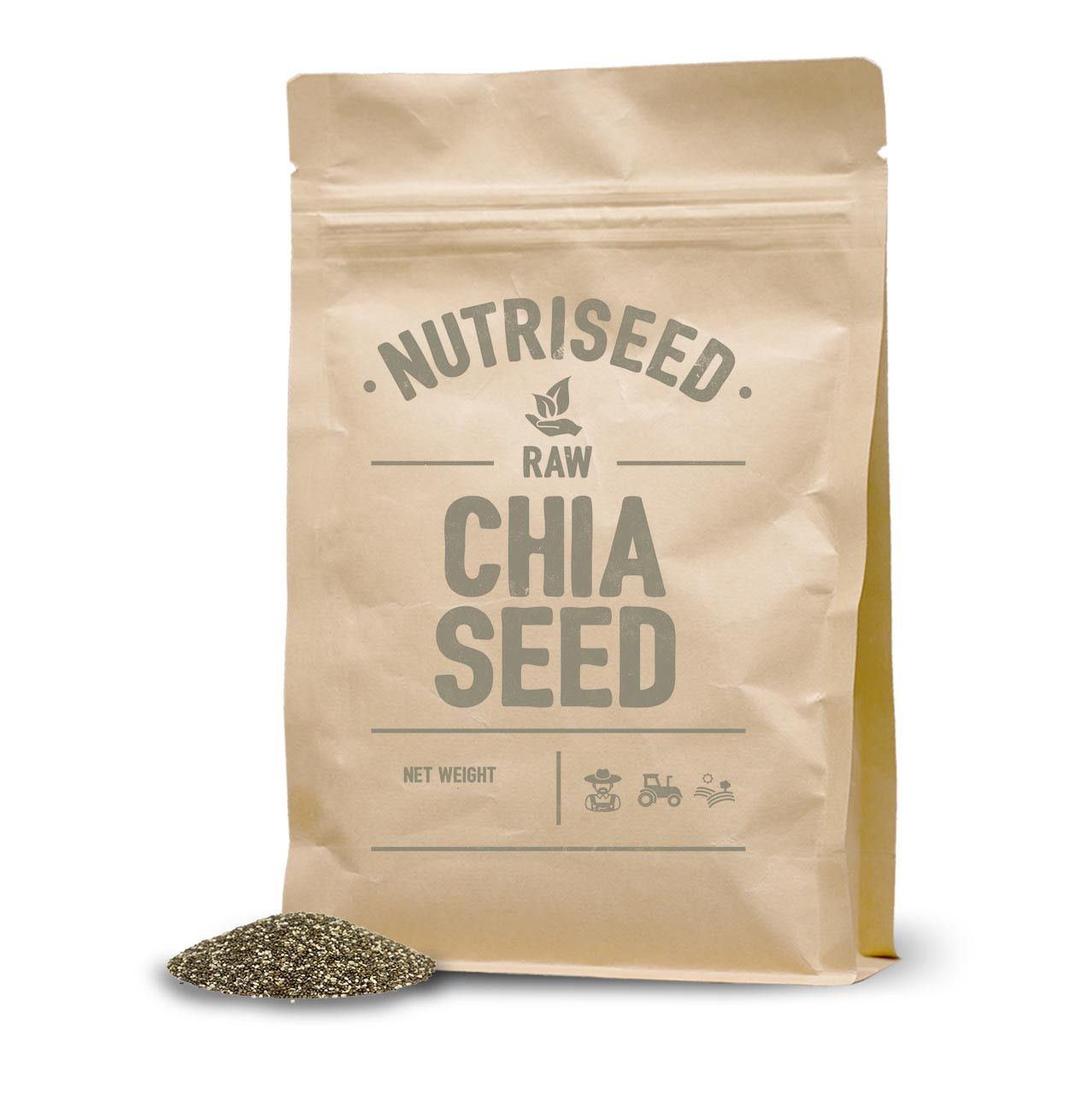 An image of Chia Seeds - 250g Certified Chia, 100% Vegan-Friendly, Gluten Free, Natural Ener...