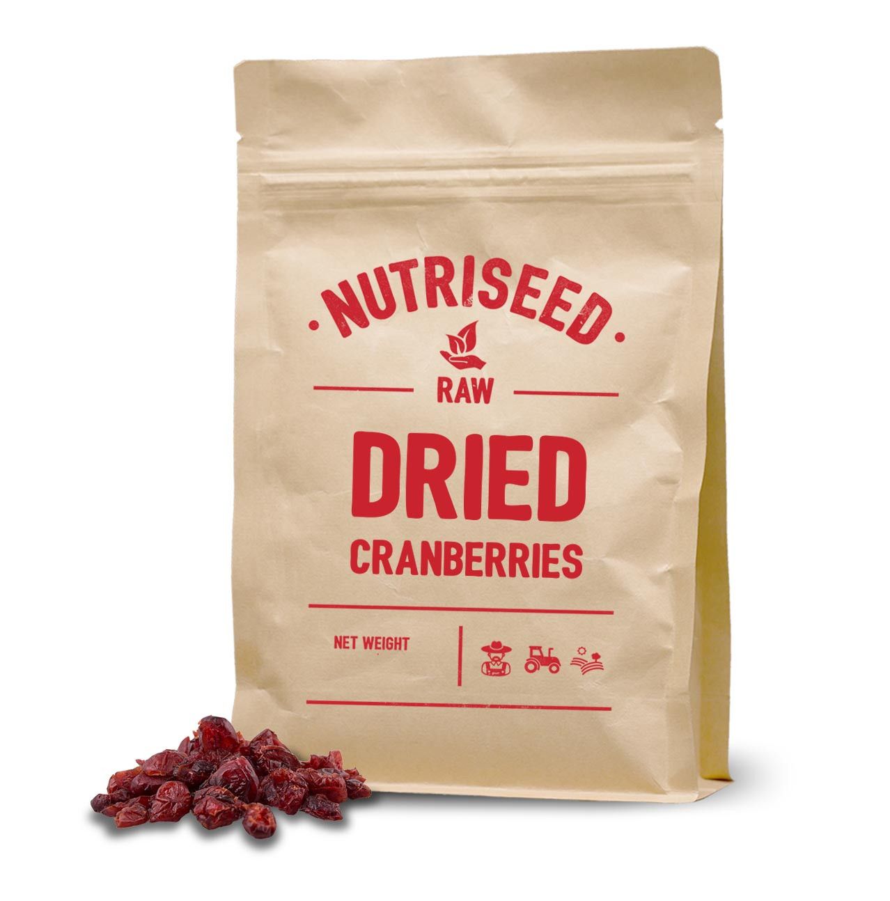 An image of Dried Cranberries - 500g Cranberry Dried, Freeze Dried Cranberries, Raw Dried Cr...