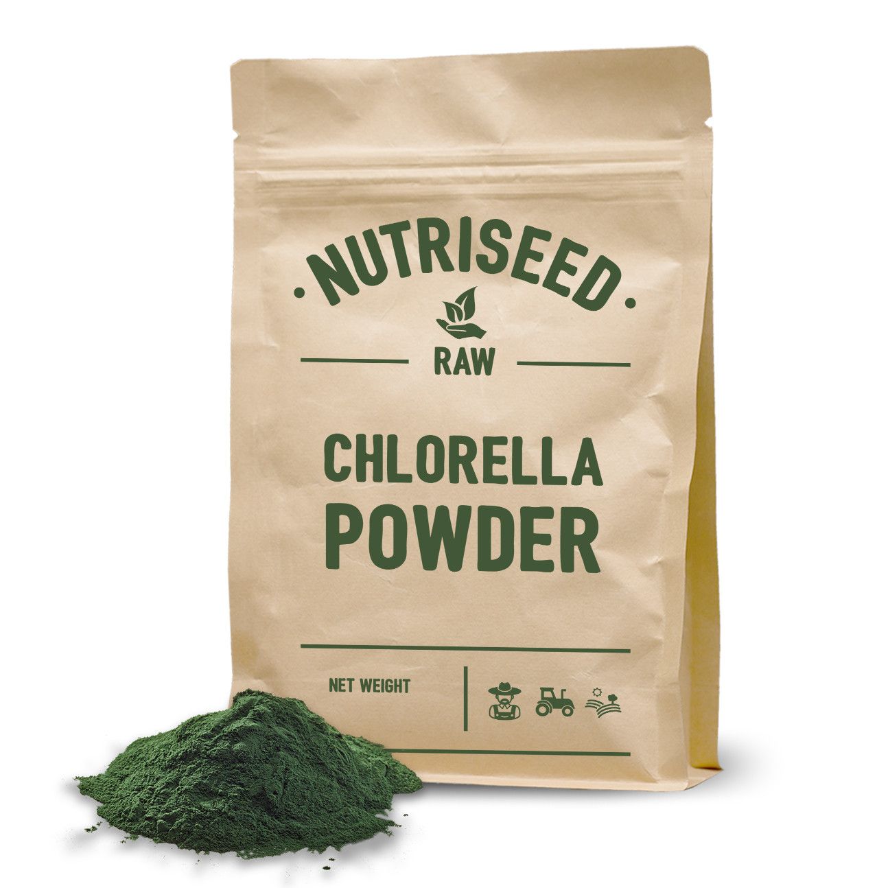 An image of Chlorella Powder - Chlorella Superfood, Chlorella Benefits 100% Vegan Friendly P...
