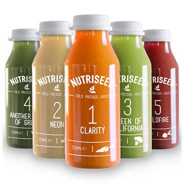 An image of Juice Cleanse 5 Day Cold Pressed Detox Diet Drinks - 25 Juices 5 Day Cleanse x2 ...