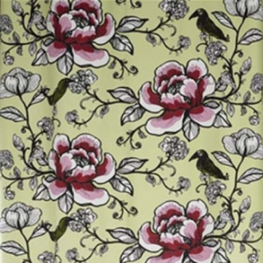 Lovebirds Green/Pink — The Swedish Fabric Company