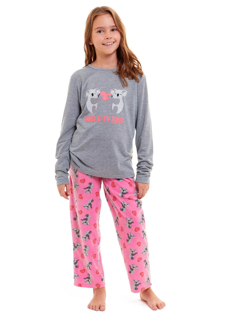 Girls Koala Bear Jersey Fleece Pyjamas – Slumber Hut