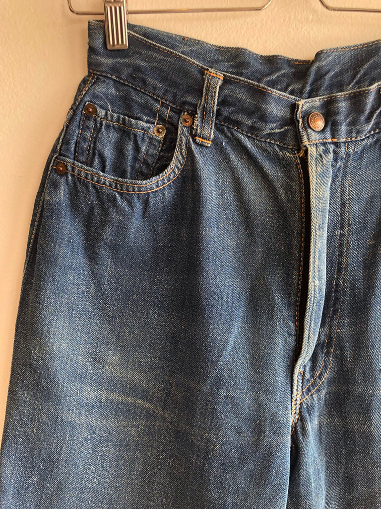 Vintage 1960’s levi’s “big e” 701 denim pedal pusher shorts – La Lovely ...