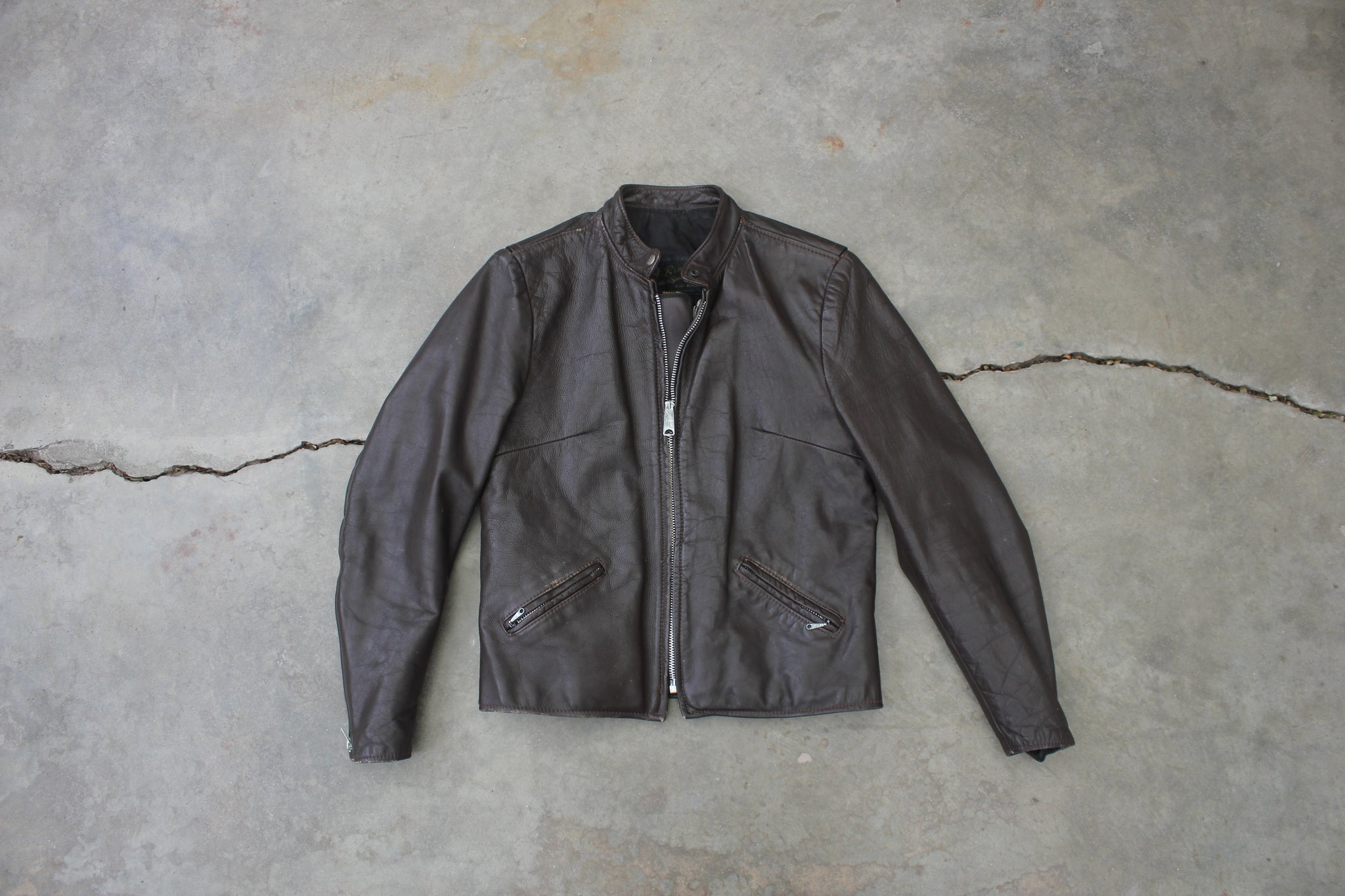 brooks leather jacket