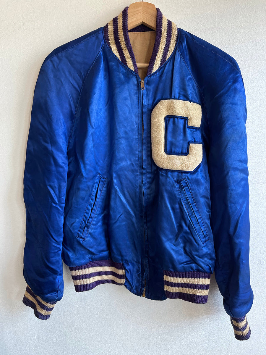 Vintage 1950’s Satin “Cabool” Colorblock Letterman Jacket – La Lovely ...